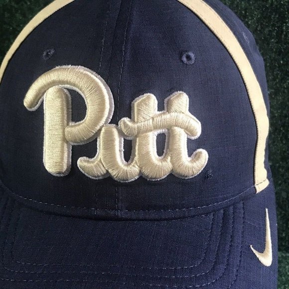 Pittsburgh PITT Panthers Nike Classic 99 Dri Fit Adjustable Navy/Gold Hat Cap - Picture 2 of 9